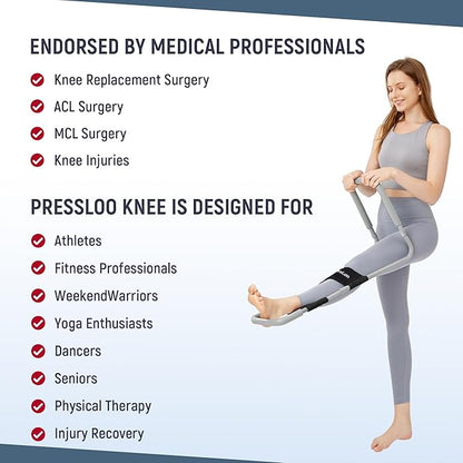 Hamstring Stretcher for Knee Extension & Pain Relief, Adjustable Low Back, Calf, Leg & Hip Stretching Device for Flexibility, ACL Surgery Recovery Physical Therapy Equipment - Upgraded 2025