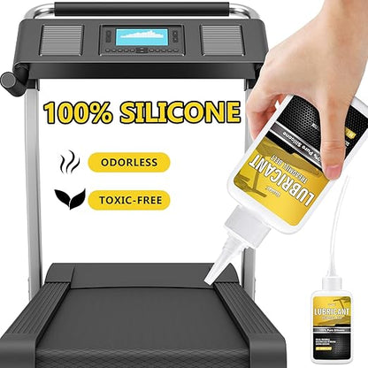 100% Pure Silicone Treadmill Lube - 7oz/200ml Treadmill Lubricant for Belt - Premium Silicone Oil with Application Tubes - Suitable for Most Treadmill Lubrication - Non-Toxic and Odorless