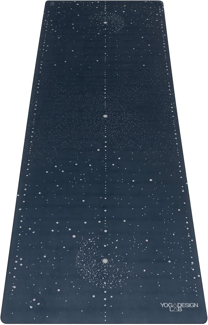 YOGA DESIGN LAB | The Combo Yoga Mat | 2-in-1 Mat+Towel | Eco Luxury | Ideal for Hot Yoga, Power, Bikram, Ashtanga, Sweat | Studio Quality | Includes Carrying Strap!