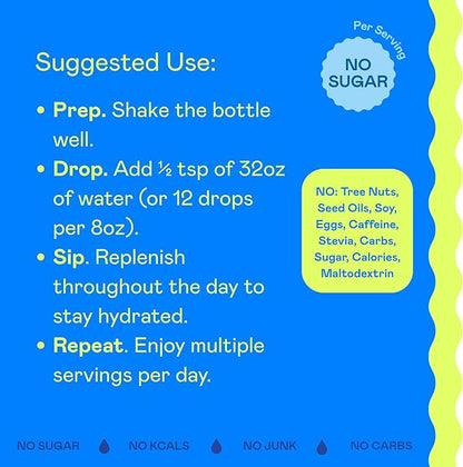 Hi-Lyte Low Sodium Electrolyte Supplement for Immune Support, Fasting and Rapid Hydration | 48 Servings | Magnesium, Potassium, Zinc | Unflavored Mineral Taste Drops