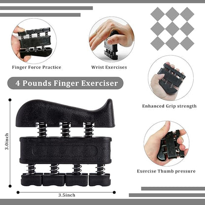 Grip Trainers, Including Forearm Strengtheners, Finger Trainers, Mechanical Counting Grips, Grip Balls, Hand Grippers, Strengthening Devices for Strength Training, Grip Improvement and Hand Exercises (5-Pack)