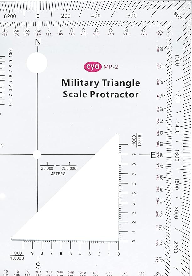 1.2mm Transparent Plastic Military UTM/MGRS Coordinate Scale Map