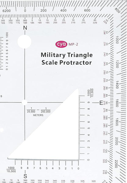 1.2mm Transparent Plastic Military UTM/MGRS Coordinate Scale Map