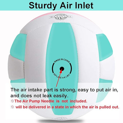 EVZOM Super Soft Volleyball Beach Volleyball Official Size 5 for Outdoor/Indoor/Pool/Gym/Training Premium Volleyballs Equipment Durability Stability Sports Ball