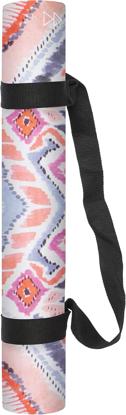 YOGA DESIGN LAB | The Combo Yoga Mat | 2-in-1 Mat+Towel | Eco Luxury | Ideal for Hot Yoga, Power, Bikram, Ashtanga, Sweat | Studio Quality | Includes Carrying Strap!