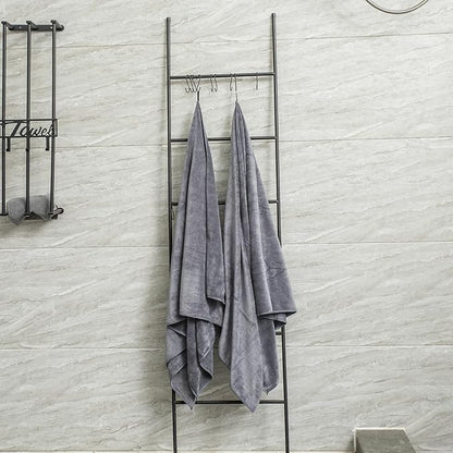 JML Bath Towels, Microfiber Bath Towel Set 6 Pack 30" x 60", Soft Absorbent Microfiber Bathroom Towels for Body, Adult, Aquamarine