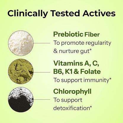 HUM The First Prebiotic Celery Juice Fiber Gummies, Supports Detoxification, A Daily Green Boost Includes Celery Juice, Chlorophyll, Prebiotic Fiber (60-Count)