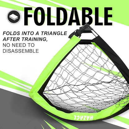 Kids Soccer Goal for Backyard, 6x4 9x5 FT Portable Soccer Nets Pop Up with Ball, Agility Ladder, Cones, Target & Carry Bag for Toddler Youth Outdoor Indoor Training Practice Sports Games Play