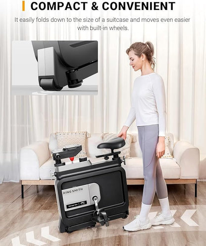 Exercise Bike with Desk, Adjustable Resistance, All-in-one Under Desk Bike, Stationary Bike Indoor Workstation 264 LBS Heavy Duty