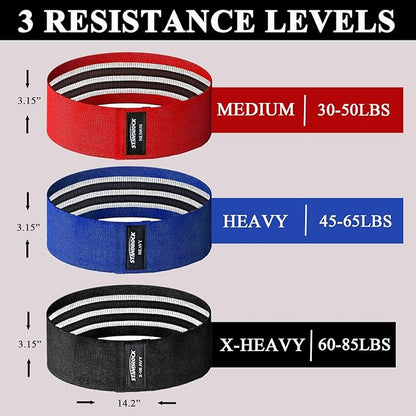 Fabric Resistance Bands for Working Out, 3 and 4 Levels Booty Bands Long Resistance Bands for Women and Men | Elastic Bands for Exercise Bands Resistance Workout Bands Resistance