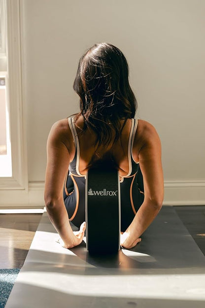 12-Inch Yoga Wheel - Back Cracker, Roller for Pain Relief - Grey