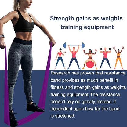 Resistance Bands,Professional Long Non-Latex Elastic Stretch Bands,Exercise Bands for Physical Therapy, Yoga, Pilates, Rehab, at-Home or The Gym Workouts, Strength Training