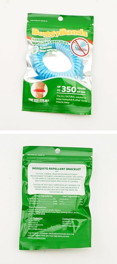 12 Pack Mosquito Bracelets