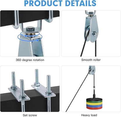 LAT Pulley System for Strength Training Power Cages System，360 Degree