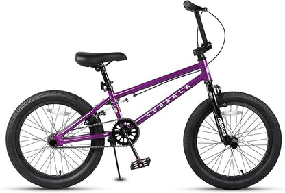 Freestyle BMX Bike, 18 20 Inch Kids Bicycle for 5-13 Years Old Kids and Beginner Level Rider, Multiple Colors