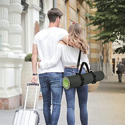 WISDING Yoga Mat Strap, Portable Yoga Mat Sling, Picnic Blanket Strap with Adjustable Shoulder Strap & Handle for Festivals Picnics Camping Motorcycle Bedroll Pilates