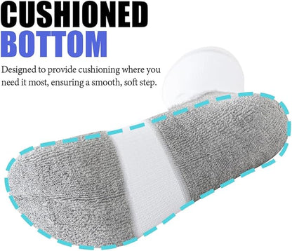 JOYNÉE 5/10 Pairs Mens Lightweight Athletic Crew Socks Cushioned Breathable Long Socks for Sports Running