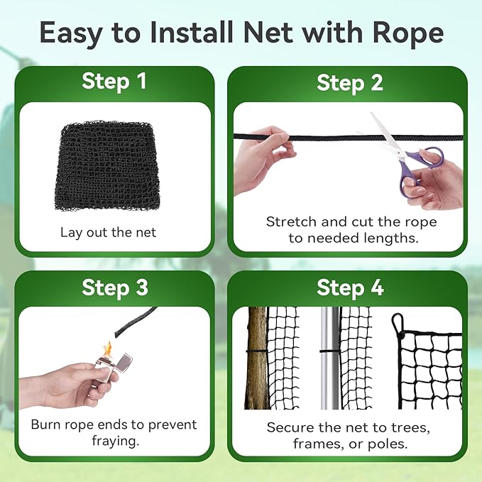 Golf Net, Golf Practice Net, for Backyard 10/15/20/25/30/40/50ft Indoor Nylon Netting