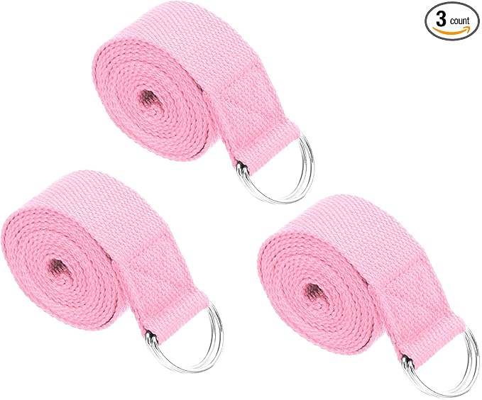 PATIKIL Yoga Strap for Stretching Cotton Yoga Belt with Adjustable Metal D-Ring Buckle Stretch Band for Fitness Pilates