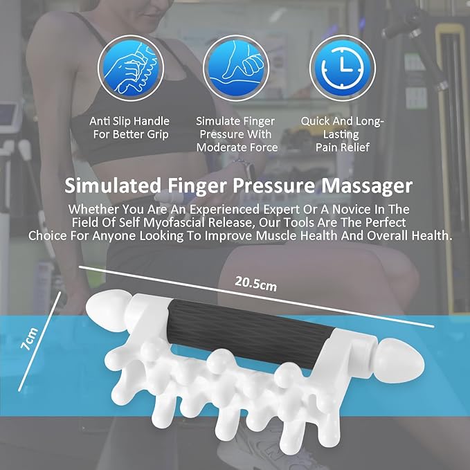 Fascia Massage Tool Myofascial Release Blaster Tools for Anti-Cellulite Skin Soothing Lymphatic Drainage Trigger Point Deep Tissue Neck,Shoulder,Lower Back,Psoas,Thighs,Butt & Full Body(Black)