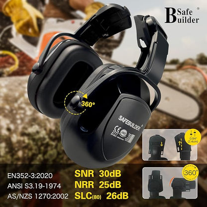 Forestry Safety Helmet with Build-in Visor Mesh Face Shield Ear Muffs 4 in 1 Chainsaw Safety Hard Hats