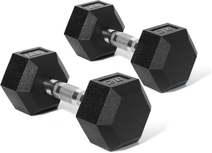 RitFit 5-650 LBS PVC Encased Hex Dumbbell Sets with Optional Rack for Home Gym, Hand weight with Chrome Handle for Strength Training, Workouts