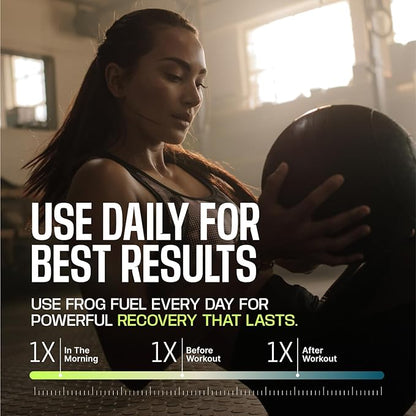 Frog Fuel Power Regular Protein Shot, 15g Protein Nano-Hydrolyzed Grass Fed Collagen, Post Workout, Gluten Free, Fat & Sugar Free, 22 Amino Acids, 0 Carbs, Berry, 1 oz Packets, 24 Pack