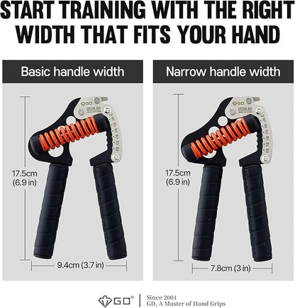 GD IRON GRIP Grip Strength Trainer Adjustable Hand Gripper Strengthener Hand Grip Exerciser Wrist Strengtheners Silent & Durable – Forearm, Finger & Hand Strength Training for Athletes, Climbers & Rehabilitation