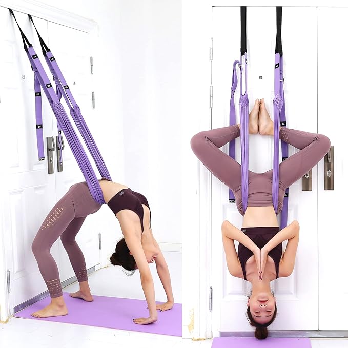 Tchrules Leg Stretcher Strap, Backbend Training Belt with Door Anchor, Flexibility Trainer Stretching Equipment Assist Stretch Strap for Fitness Gymnastics Dance Aerial Yoga Ballet