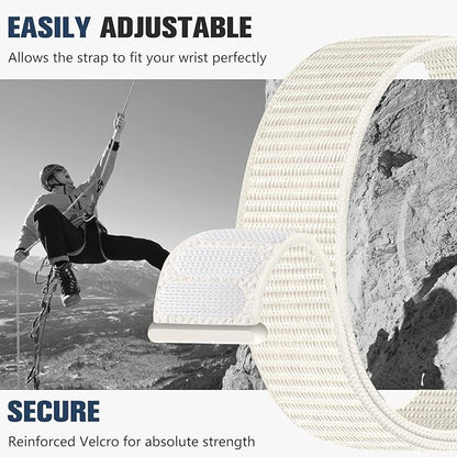 18mm 20mm 22mm Hook and Loop Watch Band Compatible with Garmin Vivoactive 5/ Vivoactive 6/ Vivoactive 3, Soft Nylon Breathable Sport Strap for Venu 2S/ Venu3S/ Forerunner 265s,Venu 3/ Venu 2 Men Women
