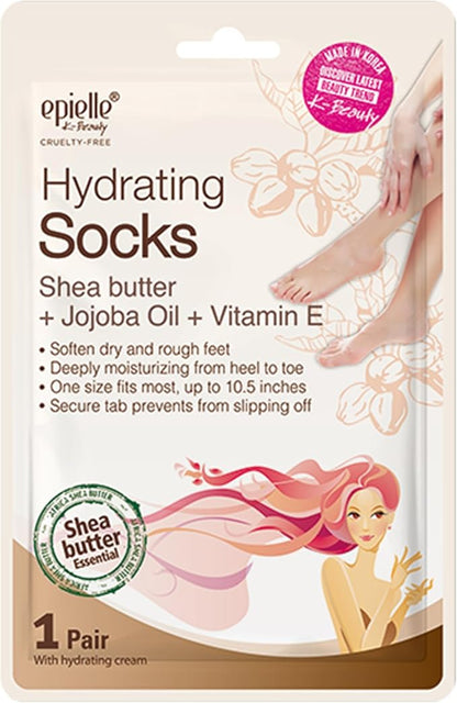 Epielle Hydrating & Moisturizing Hand & Foot Masks 12 Pairs, Relieve and Soften Dry Hands & Cracked Heels with Shea Butter & Sunflower Seed Oil, Korean Skin Care, Spa Set, Self Care Gifts for Women