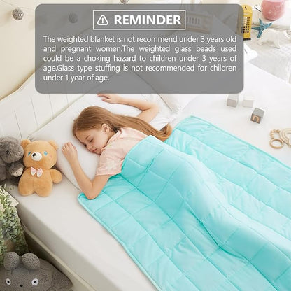 L'AGRATY Weighted Blanket - 36"x48" 3lbs Weighted Blanket Microfiber Material with Glass Beads Small Blanket for All-Season Summer Fall Winter Soft Thick Blanket