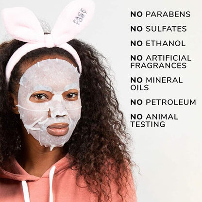 FACETORY K Beauty Face Mask Skin Care - Everyday LEMON Brightening Sheet Mask | Plant-Based with Lemon Extract (5 Pack)