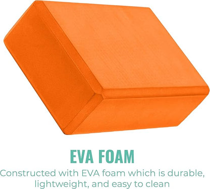 3" Yoga Block, 10 Pack Bulk EVA Foam Yoga Blocks, Firm and Supportive Yoga Brick, Balance Foam for Stretching, Pilates, and Workout, 3" x 6" x 9"