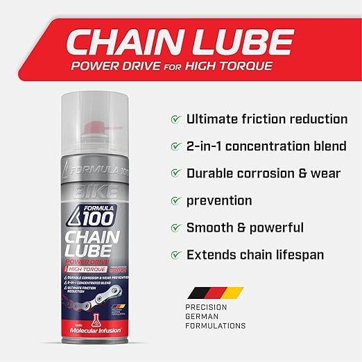 eBike Chain Lube – Lubricant for Electric Bikes – Durable Corrosion & Wear Protection, Friction Reduction, Race Day Blend – 300ml Aerosol (10.14 oz)