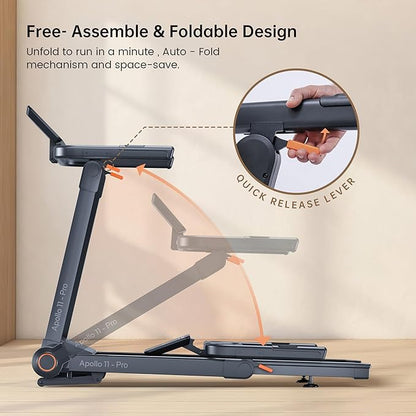 Foldable Treadmill with 15% Auto Incline & 10MPH - Commercial 3.5HP Brushless Quiet, 18"x48" Wide Running Deck, Walking Pad Treadmill for Home Gym Office, 350lbs Capacity, APP - No Installation