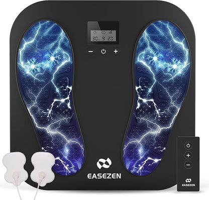 Foot Massager for Neuropathy, Rechargeable TENS EMS Foot Stimulator with 10 Modes 20 Intensities, Feet Circulation Stimulator for Neuropathy, Plantar Fasciitis, Gifts for Mom Dad