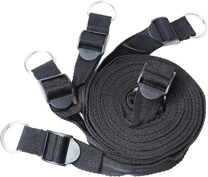 6pcs Black PU Adjustable Straps Sports Training Fitness Gear Home Yoga Set