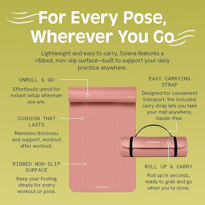 Retrospec Solana 1 inch Yoga Mat