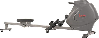 Sunny Health & Fitness Magnetic Rowing Machine for Home Exercise, Quiet & Smooth Rower with Compact Storage and Optional Free SunnyFit App Connectivity