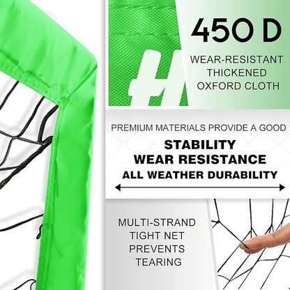 Kids Soccer Goal for Backyard, 6x4 9x5 FT Portable Soccer Nets Pop Up with Ball, Agility Ladder, Cones, Target & Carry Bag for Toddler Youth Outdoor Indoor Training Practice Sports Games Play