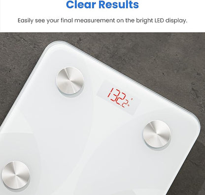 Etekcity Scale for Body Weight, Smart Digital Bathroom Weighing Scales with Body Fat and Water Weight for People, Bluetooth BMI Electronic Body Analyzer Machine, 400lb