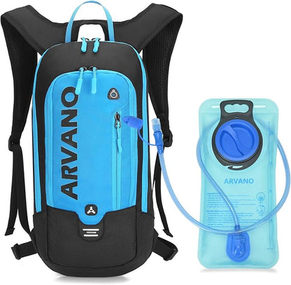 Hydration Backpack, Lightweight Hydration Pack with 2L Water Bladder, 6L Water Backpack for Men Women Cycling, Hiking, Mountain Biking, Skiing