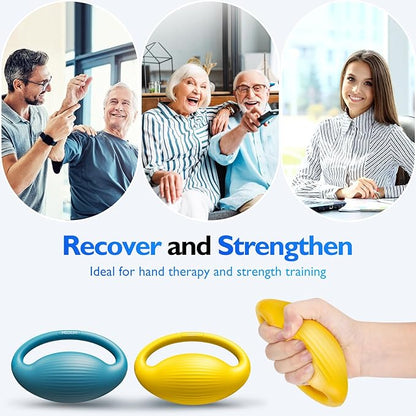 FitBeast Hand Exercise Balls - 3 Resistance Levels Stress Balls for Adults, Squeeze Balls for Hand Therapy, Rehabilitation, Arthritis, Muscle Building