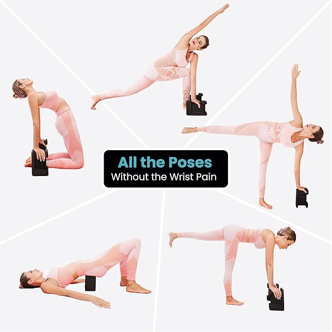 Ergo Yoga Blocks, Relieve Wrist Pain, Improve Comfort and Grip, Contoured Design, Pilates Exercise Balance & Stretching