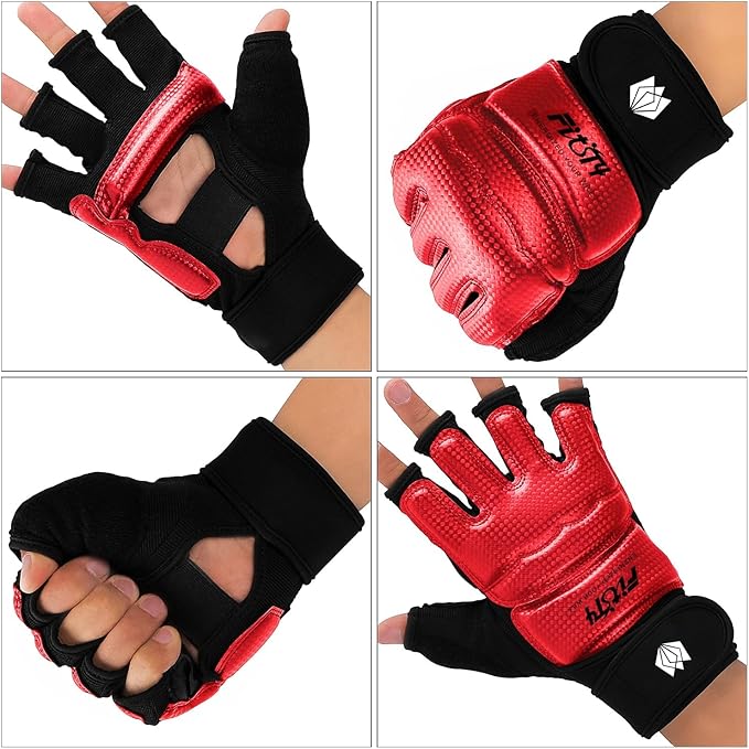 FitsT4 Sports Half Mitts MMA UFC Training Boxing Punch Bag Martial Arts Gloves