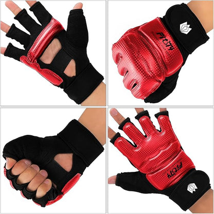 FitsT4 Sports Half Mitts MMA UFC Training Boxing Punch Bag Martial Arts Gloves