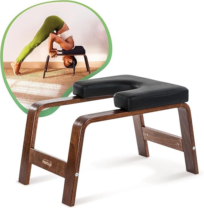 FeetUp - The Original Yoga Headstand Bench, Vegan Handstand Trainer Bench and Stand, Strength Training Inversion Equipment for Relaxation and Strength, Includes App & Starter Kit, #1 Worldwide