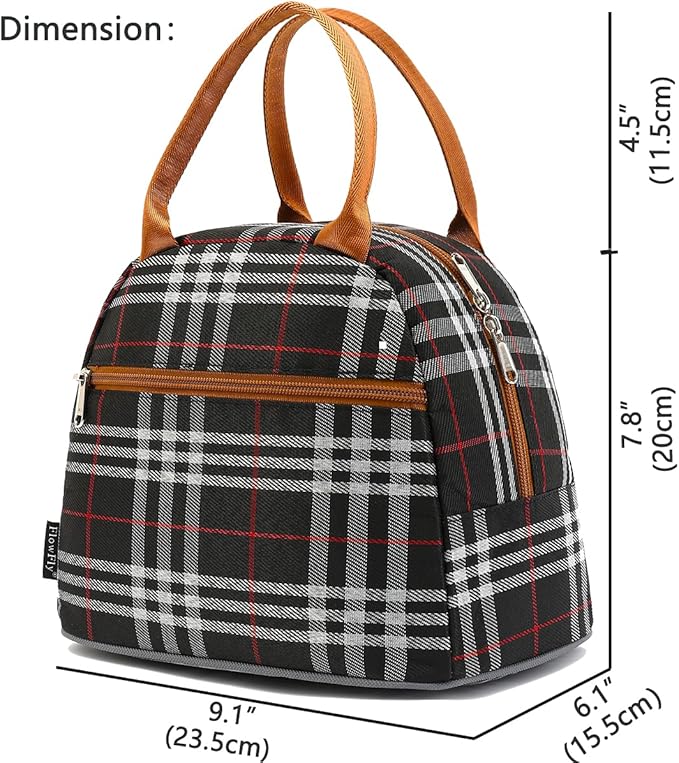 FlowFly Insulated Lunch Cooler Bag - Tote Bag Organizer for Women/Men, W&B