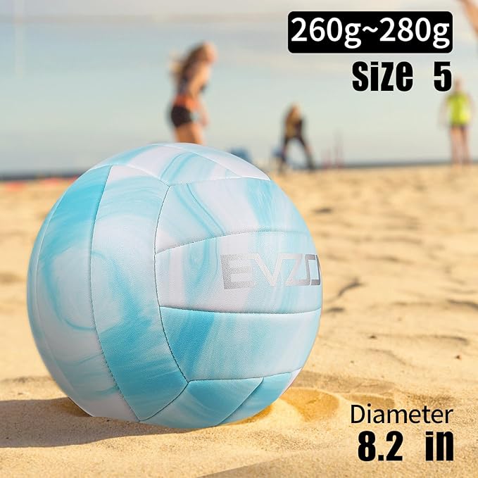 EVZOM Super Soft Volleyball Beach Volleyball Official Size 5 for Outdoor/Indoor/Pool/Gym/Training Premium Volleyballs Equipment Durability Stability Sports Ball